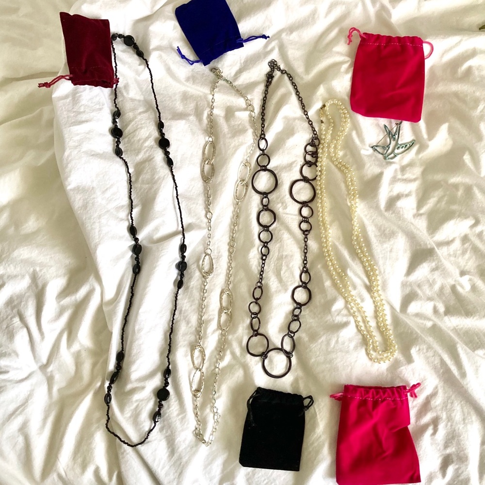 💎 Four Great Necklaces & One Bluebird Brooch💎